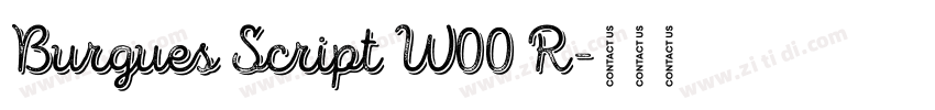 Burgues Script W00 R字体转换